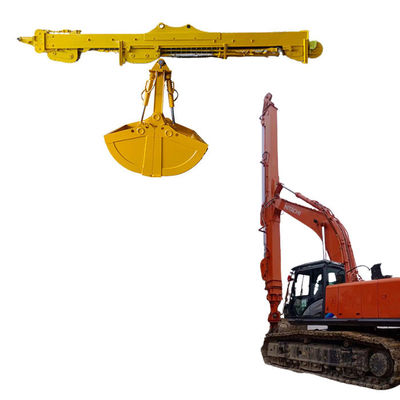 BS900E Digger Telescopic Dipper Arm With Clamshell Bucket Высокоэффективный