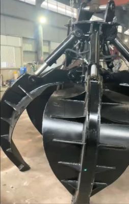 Грап экскаватора 5/4 когтей ведро Оранжевая кожура Граппл металлолом для для экскаватора10тонны до 12тонны