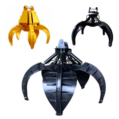 Вращающийся на 360 градусов гидравлический грейфер из апельсиновой корки Гидравлические грейферы Детали строительной техники Рок-грейфер